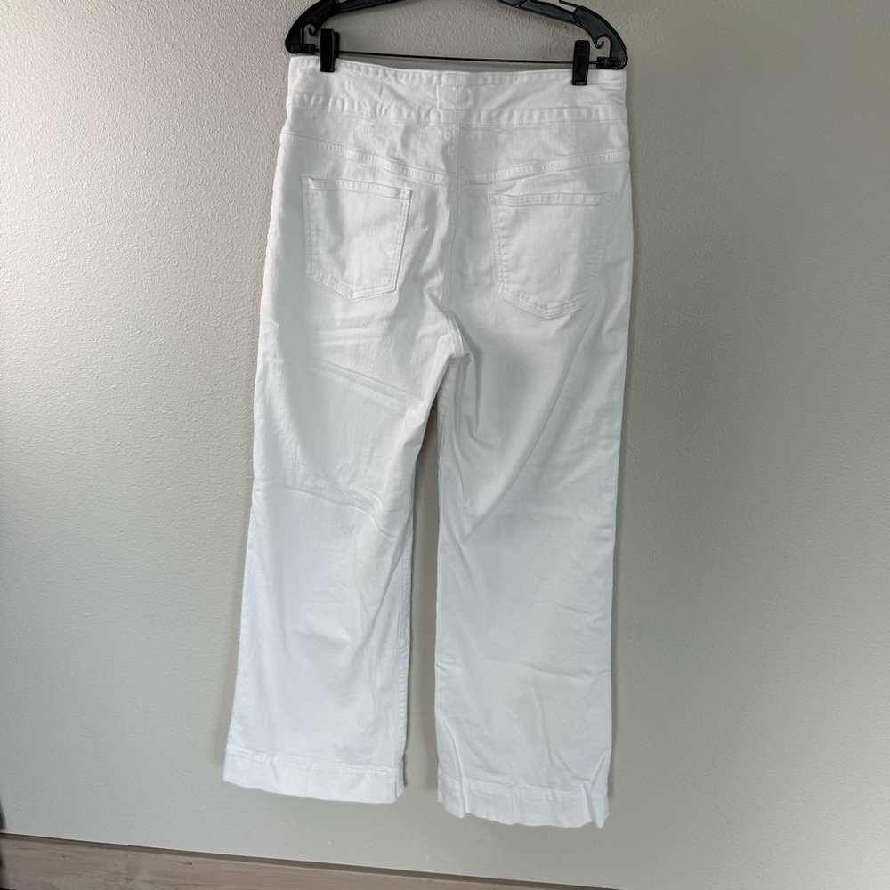 FRAME Le Hardy High-Rise Wide-Leg Jeans Blanc White Denim Women’s Size 33 - Picture 9 of 14